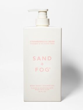 🆕 Sand + Fog 🍓Strawberries & Cream Body Wash Shower Gel 32oz NEW!